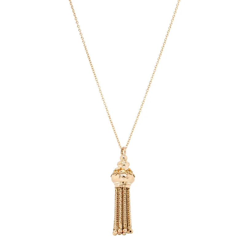 Vintage 8ct Rose Gold Tassel Pendant