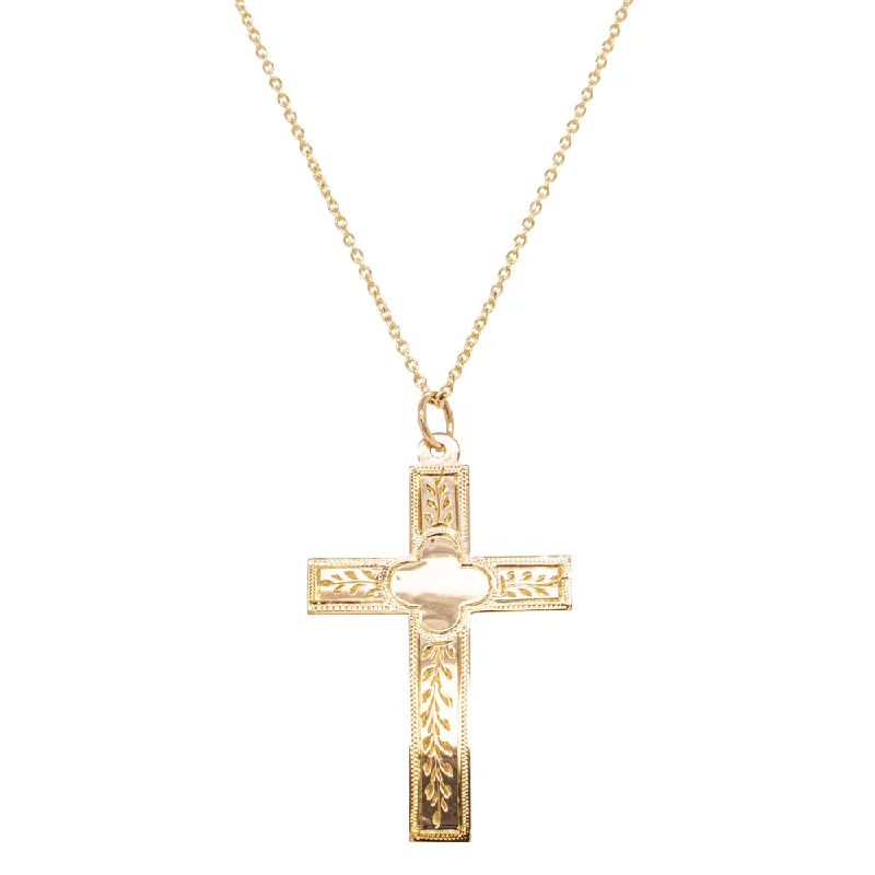 Vintage 8ct Yellow Gold Cross Pendant