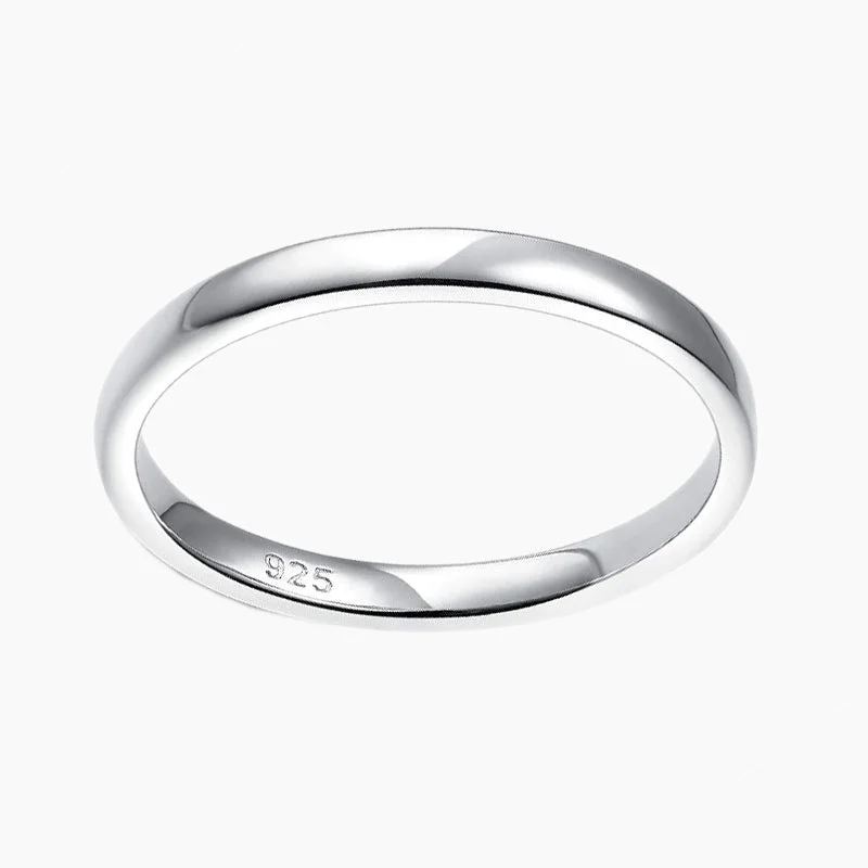 2mm Classic Sterling Silver Men's Wedding Ring