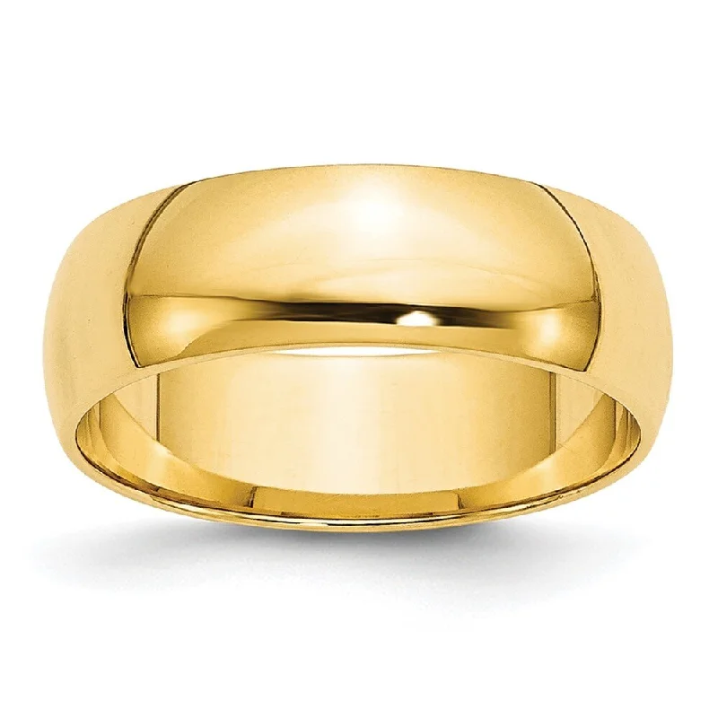 Oxford Ivy Men's Solid 10K Gold 6mm Classic Plain Wedding Band