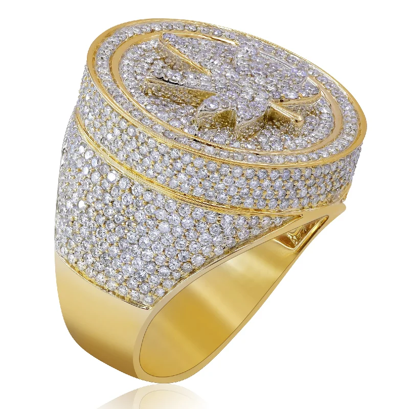 4.48ct Diamond Men's Ring set in 14KT Yellow Gold / RN406116B