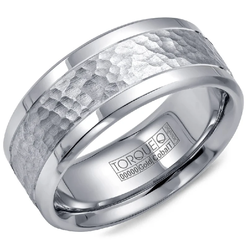 Torque Cobalt & Gold Collection 9MM Wedding Band with White Gold Center CW005MW9